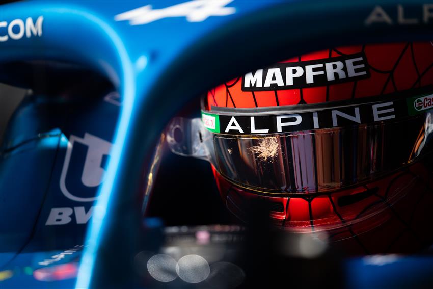 Spider-Man helmet Alpine F1 Team