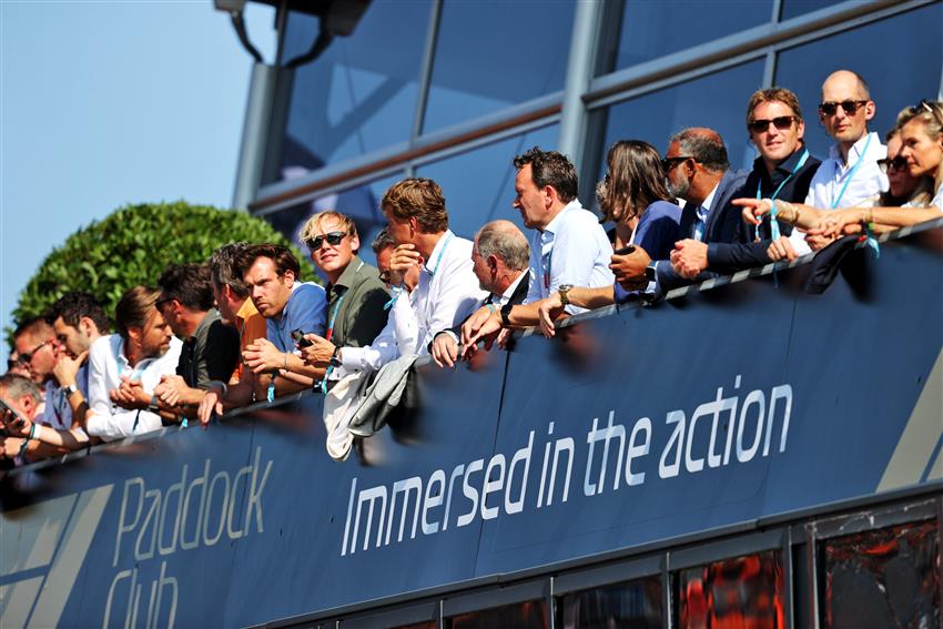 Paddock club race fans in Texas