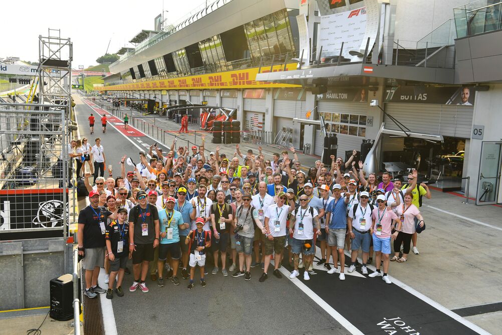 Fans on garage tour