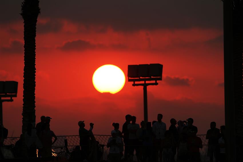 Deep red sunset in Saudi Arabia