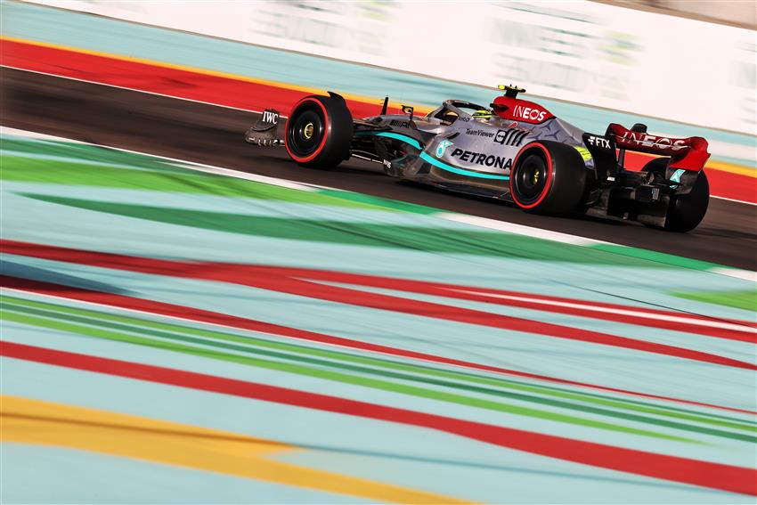 F1 car on Jeddah race track