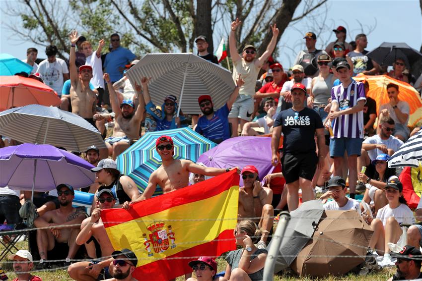 Spanish flag in grandstand