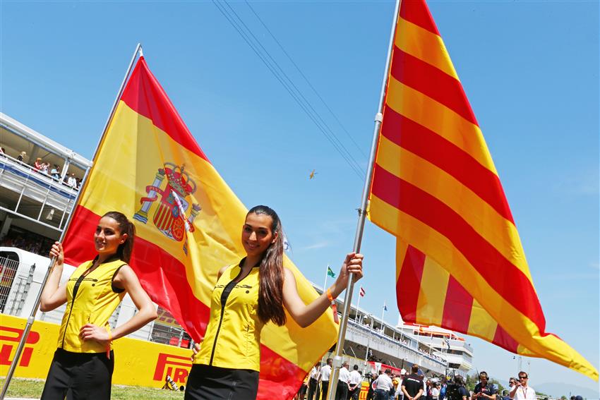 Girls with flags