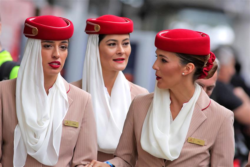 Emirates flight attendants