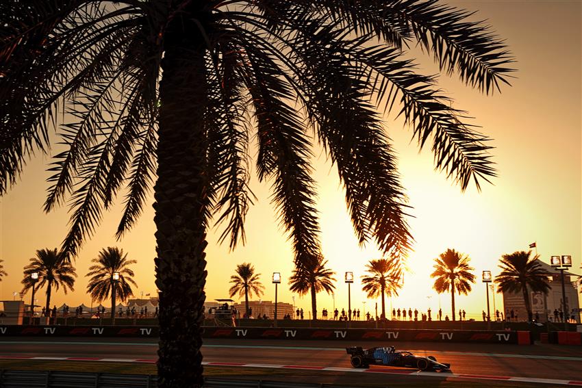 Sunset and palm trees